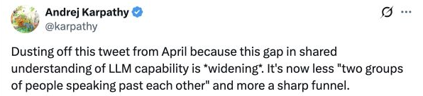 Opening excerpt of Karpathy original post
