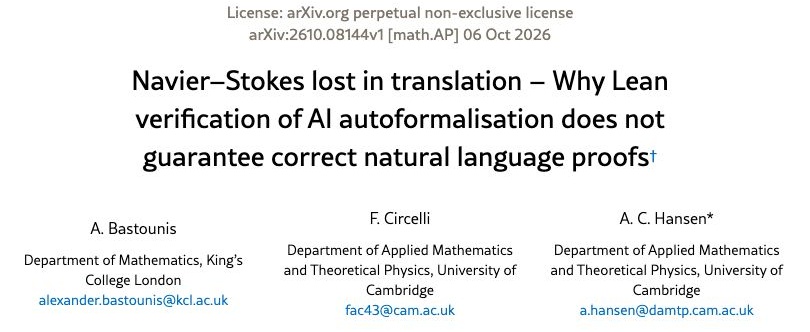 Navier–Stokes lost in translation paper title